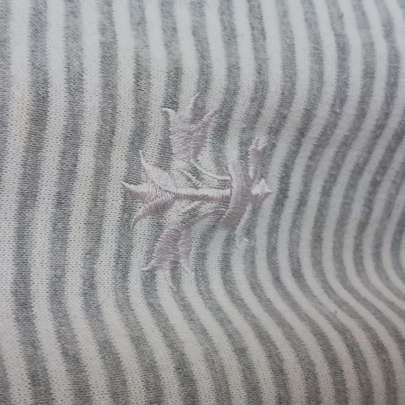 Vintage women's sweatshirt..brand- ROW G..sz Large..white/gray stripe - Picture 2 of 14